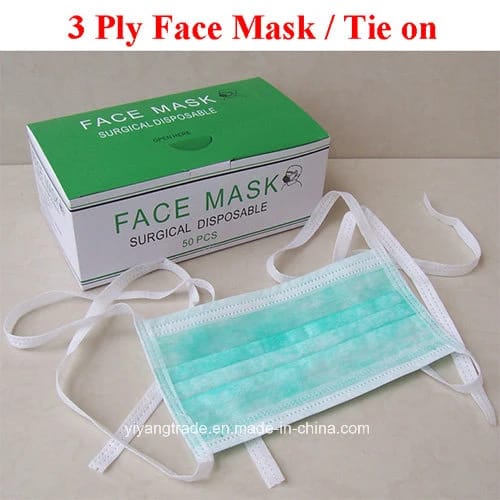 50 pcs Blue Facemask with Tie 3ply