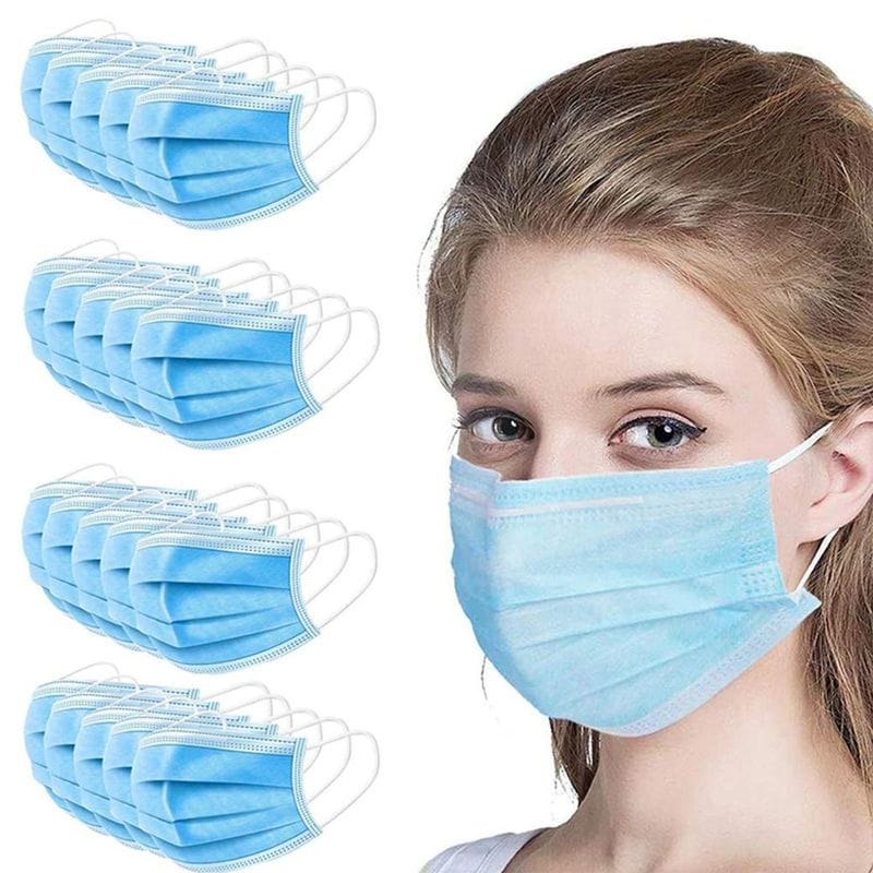 50 pcs Medical Facemask with Loop 3ply Blue