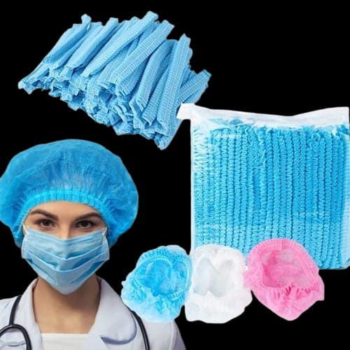 150 Nurse Caps Blue/White/Green